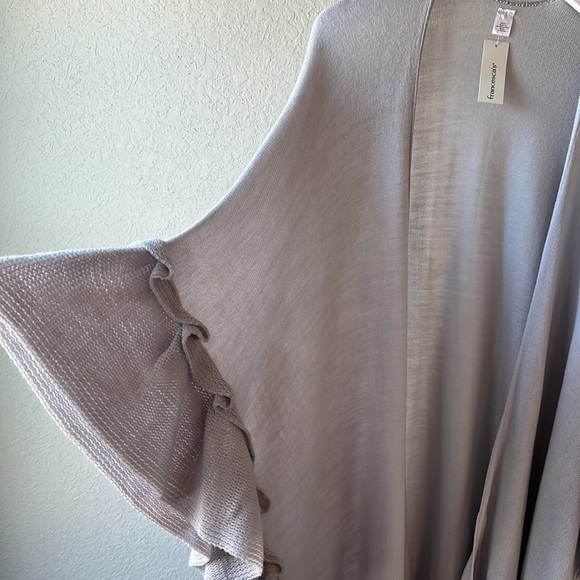 NWT Francesca’s Gray Knit Cardigan Sweater One Size - Picture 4 of 10